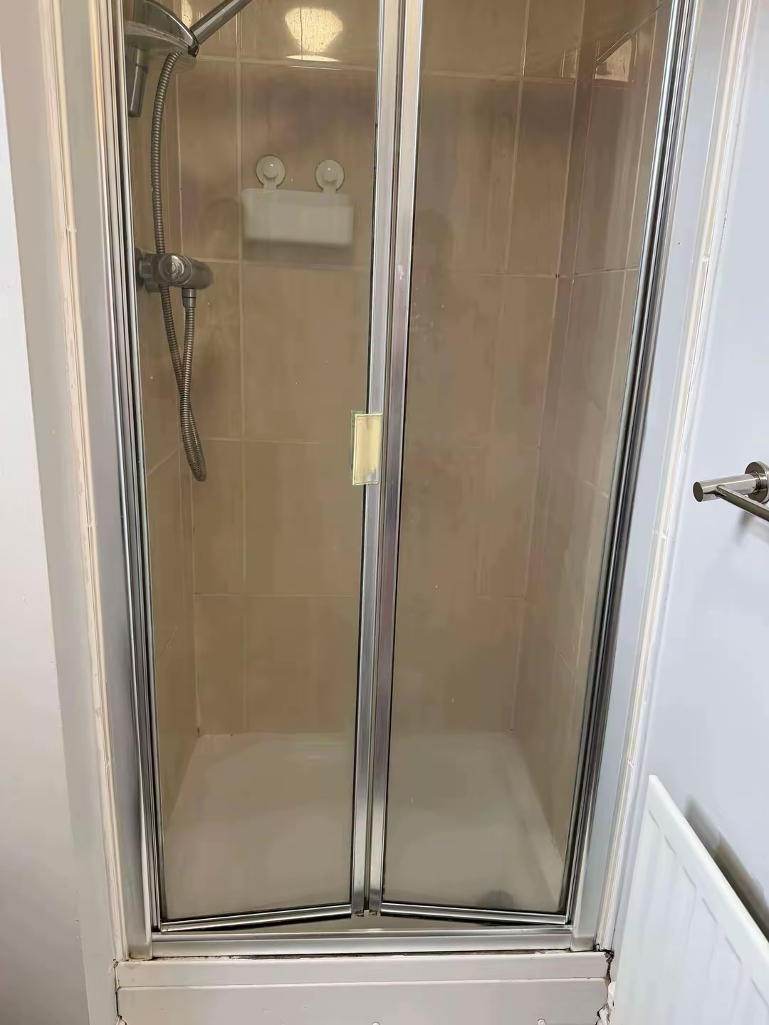 shower screen glass before cleaning